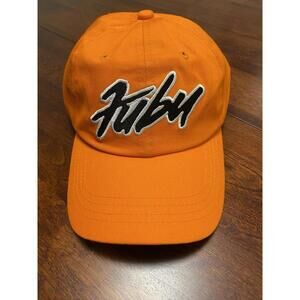 FUBU Men's Adjustable Hat/Cap Orange Embroidered Logo